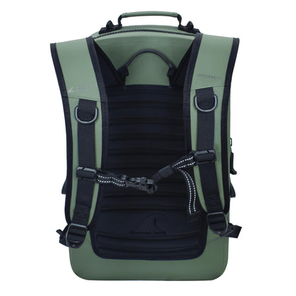 Breakwater Supply™ Fogland Waterproof IP68 Submersible Backpack | Laptop Sleeve & Airtight Zippers for Outdoors, Hunting, Fishing, Waterfowl, Floating Dry Bag, Unisex, TPU (Marsh Green, 25L)