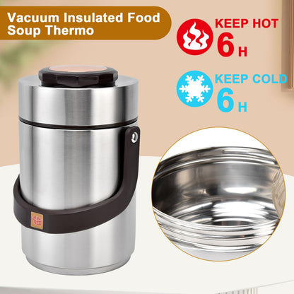 Food Jar For Hot Food Adults Hot Food Container Lunch Box Insulated, 67 Oz Adults Stainless Steel Vacuum Soup Insulation Lunch Box Portable 3 Layer Vacuum Insulated (Original Color)