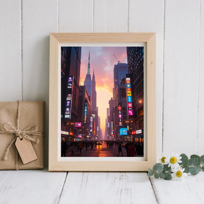 UIBDVKS Diamond Art Kits for Adults City Skyline Sunset Glow DIY Frameless Diamond Painting Kits for Adults Beginner, 12x16 in Diamond Painting Kit for Home Wall Decor