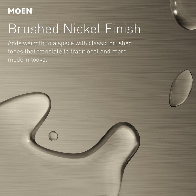 Moen Glyde Brushed Nickel Robe Hook, Wall Mounted Hanger for Bathroom Towel or Bath Robe, YB2303BN