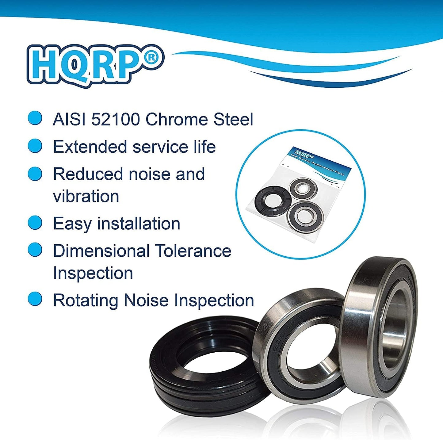 HQRP Bearing and Seal Kit for LG Kenmore Washers, Compatible with Multiple Models for Front Load Tub Replacement