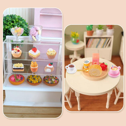 FASHEWELRY 40Pcs Cake Resin Cabochons for Dollhouse Food Charms Cute Cupcake Miniature Resin Embellishments for Kitchen Cooking Play Crafts DIY Jewelry Making Supplies Scrapbooking