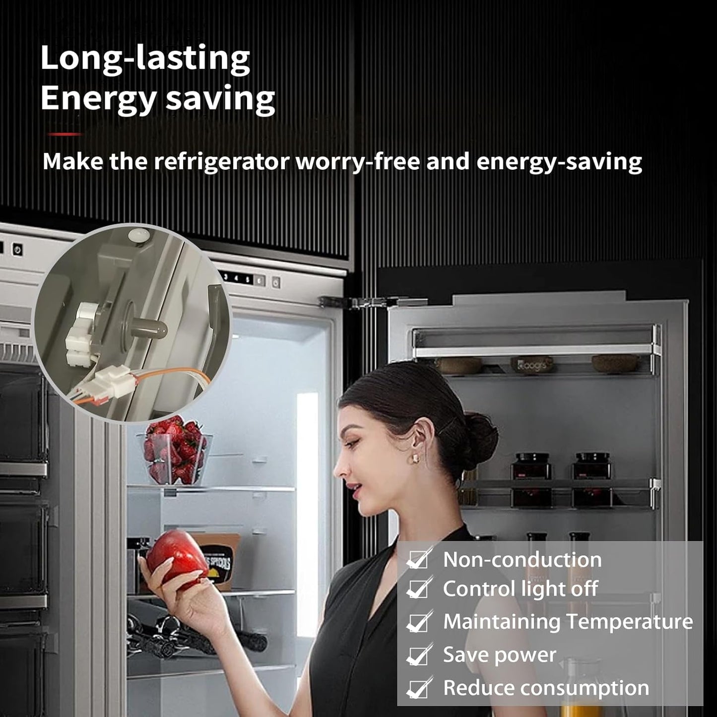 DA34-00066C Refrigerator Door Switch Compatible with Samsung, Replaces AP5306252