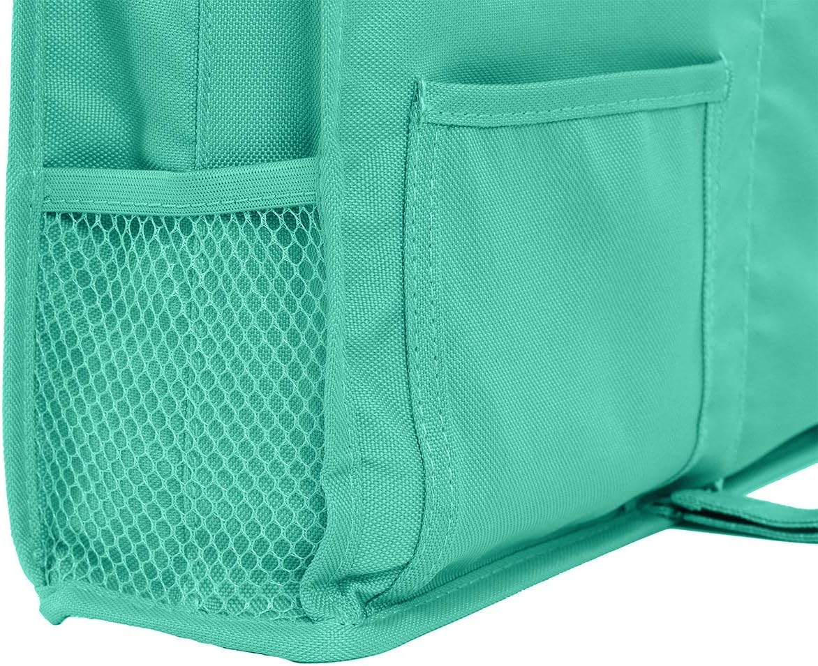 Bedside Storage Caddy, Hanging Bed Organizer for College Dorm Room, Hospital Bed Rails, Baby Bed, Camp (Green)