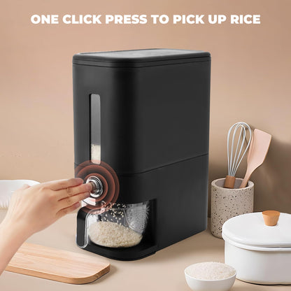 Culmino Rice Dispenser 25 lbs I Rice Storage Container 25 lbs with Sponge, Scoop & Measuring Cup I Airtight Rice Container with Lid I Best Food Dispenser Rice Bucket I Cereal Dispenser for Pantry