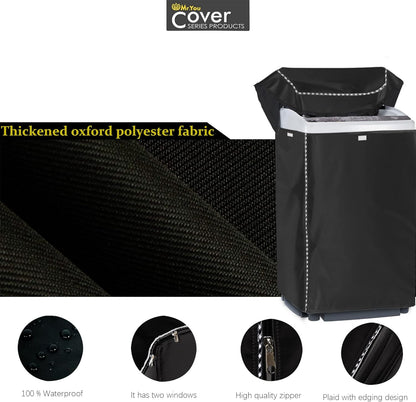 Portable Washing Machine Cover, Top Load Washer Dryer Cover, Waterproof Full-Automatic/Wheel Cover (22"22"35")