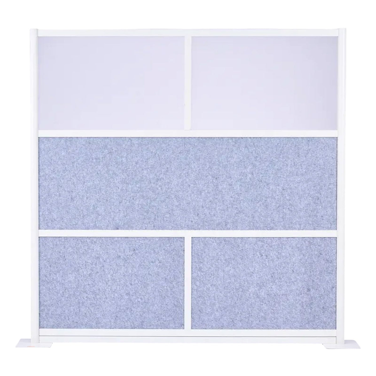 VEVOR Office Divider Privacy Partition, 1-Pack, 70" x 70" Modular Wall Room Divider, PET Workstation Cubicle Partition with Frosted Windows, Freestanding Privacy Panel Wall for Office Library