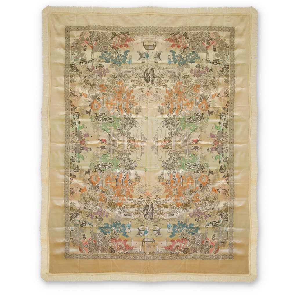 ChinaFurnitureOnline Chinese Silk Embroidered 100 Children at Play Tapestry
