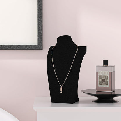 KunGe Necklace Bust Display Stand, Necklace Holder, Pendant Chain Necklace Organizer for Women (Black Velvet, S 1PCS)