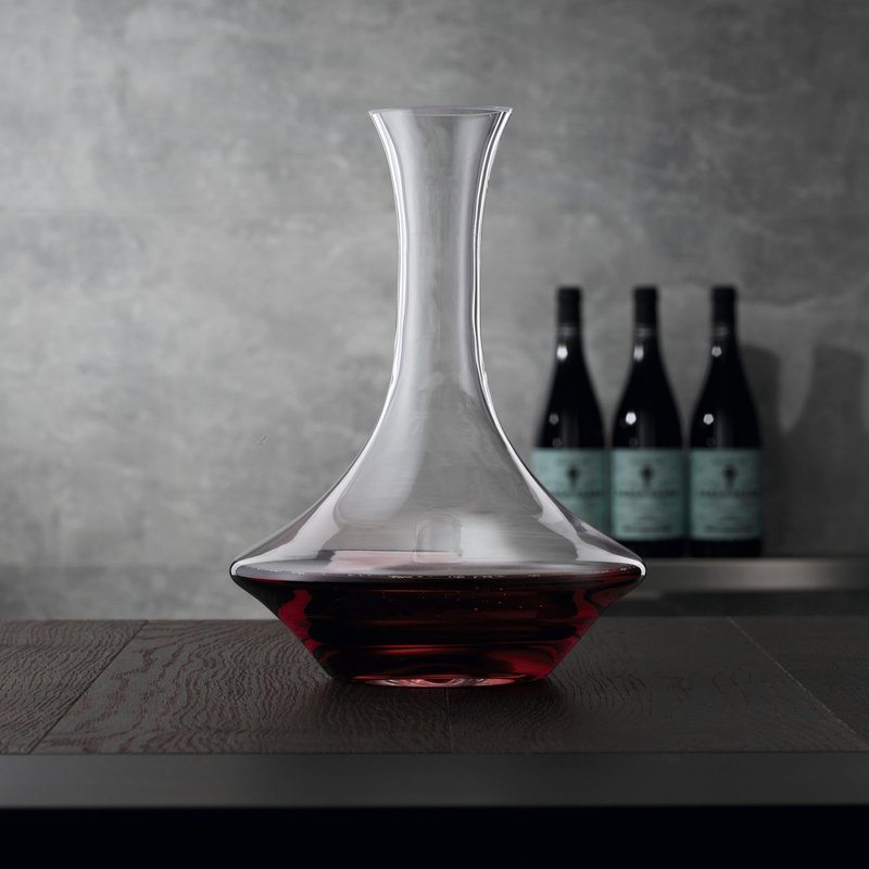 Spiegelau Authentis Crystal Wine Decanter, Modern Carafe for Red and White Wine, Elegant Glass Pitcher for Wedding Gifts, Housewarming, Home Bar Accessories, 35.3 oz (1 Liter), Set of 1