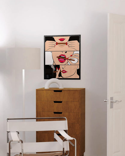 RipGrip Black Roller Smoker Wall Art Print - Pop Art Decor, Unframed 12x16
