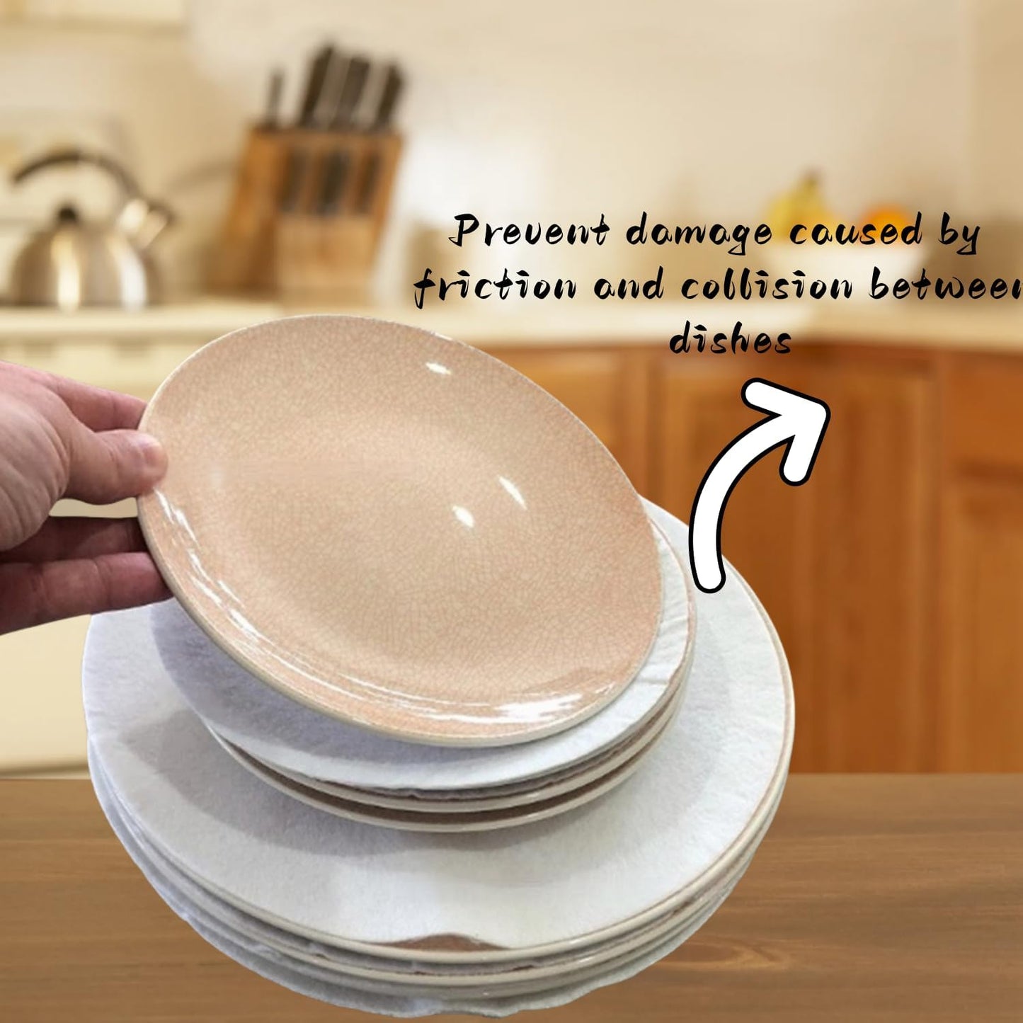Porcelain Plate Divider, China Plate Separator Protects Plates and Separates Bowls