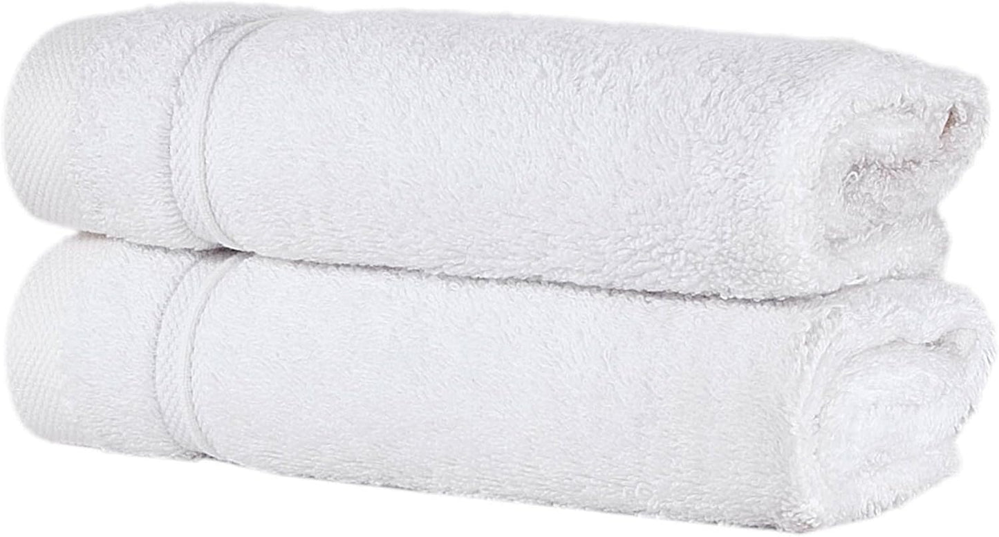 2-Piece Set 100% Qute Home Personalized Custom Washcloths Cotton, Soft & Absorbent Embroidered Name or Monogram Hotel