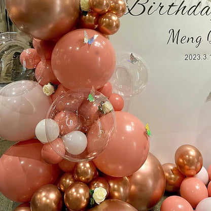 Voircoloria Retro Pink Balloons - 90-Pack Balloon Garland Arch Kit | Various Sizes for Parties & Celebrations