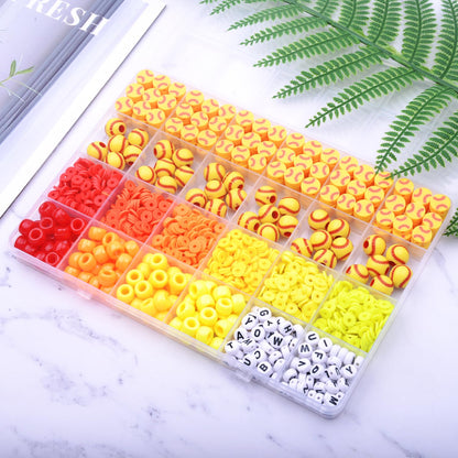 BBita 1600PCS Softball Sports Ball Polymer Clay Beads Charms for Friendship Bracelets Making Kit Cute Fun Beads DIY Arts Crafts Birthday Gifts for Kids Girls Softball Bead