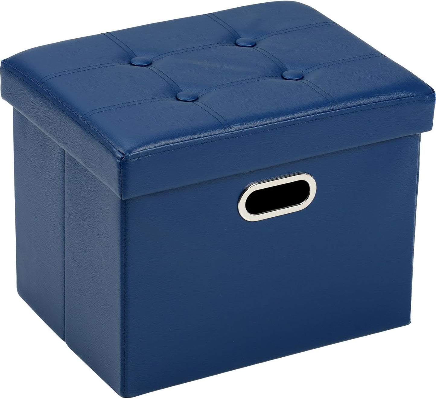 17x13x13in COSYLAND Storage Ottoman Leather Ottoman Rectangle Footrest Footstool Folding Ottoman for Room Dorm Small