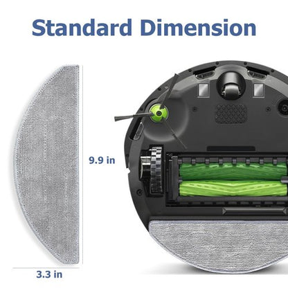 6 Pack Replacement Mop Pads for irobot Roomba Combo i5 & j5 Series i5+ j5+ Robot Vacuum Cleaner Mop Pads Combo Microfiber Cleaning Pads, Replacement Accessories