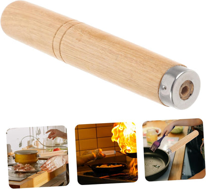 Uonlytech Stockpot Handle, Wooden Wok Handle Replacement for Frying Pan and Cookware