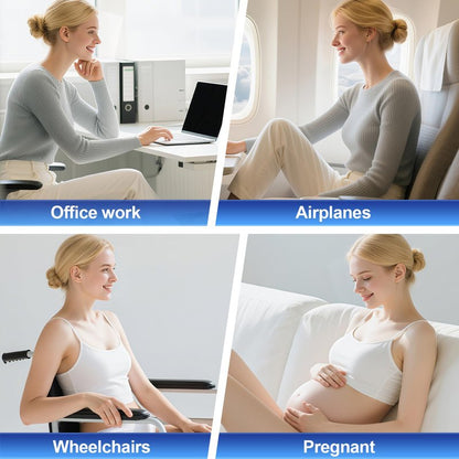 Lumbar Support Pillow, Ergonomic Back Cushion for Office Chair with Adjustable Straps & Detachable Breathable Cover,Memory Foam Car Lumbar Pillow, Back Support Pillow for Car, Office,Bed Rest(Pink)