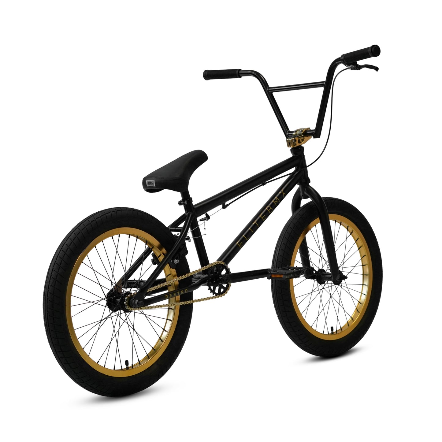 Elite BMX 18", 20" & 26" Model Freestyle Bike - 3 Piece Crank (20", Black OE)