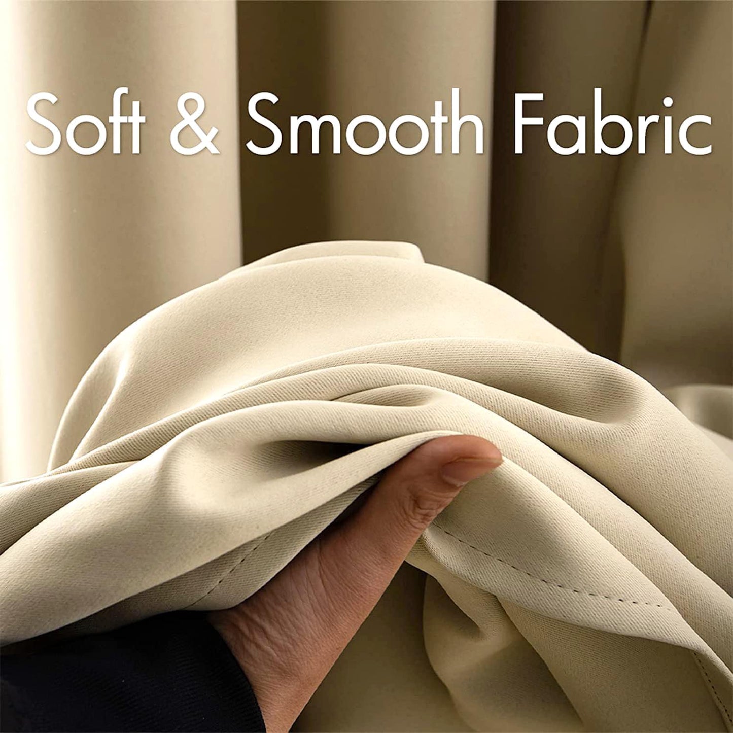 MIULEE Blackout Curtains for Bedroom Living Room, Thermal Insulated Room Darkening Grommet Top Drapery Set of 2