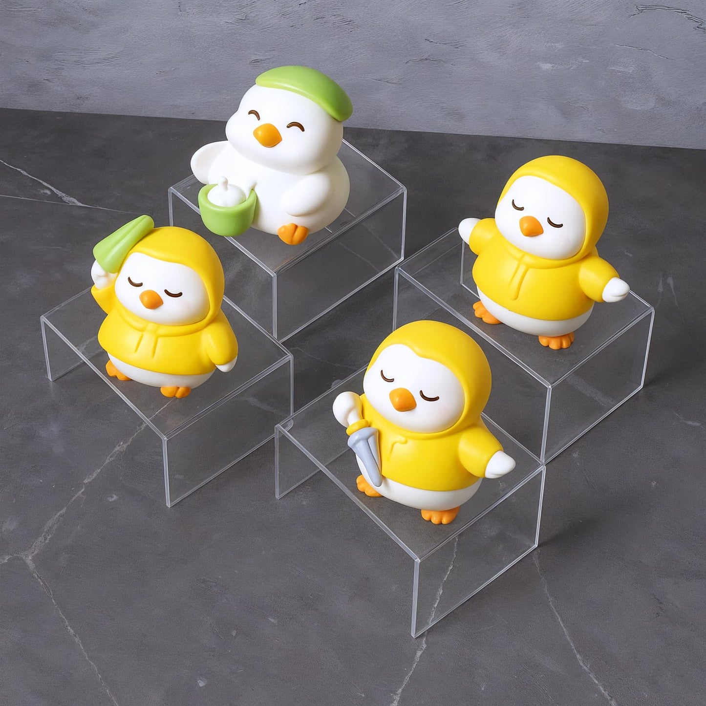mekueeex 16 Pack Clear Acrylic Display Risers, Display Stand for Figures, Buffets, Dessert, Cupcakes, Candy, Jewelry and Collectibles (4.1" x 3.2" x 2.2" )