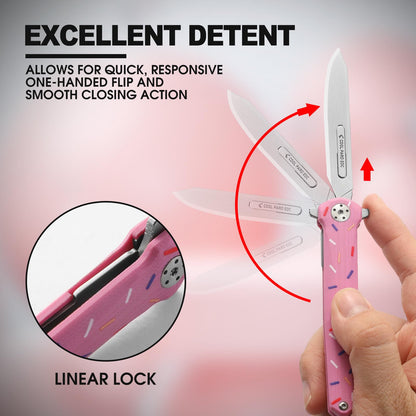 Mini Slim Folding Scalpel，Scalpel Pocket Knife with 10pcs #60 Replaceable Razor Blades,G10 Handle EDC Utility Knife with Liner Lock,Pocket Clip，Gift for Men Women（Donut）