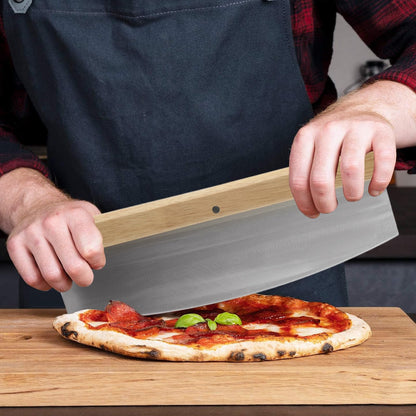 FVIEXE 4 PCS Oven Pizza Stone Set, 15 x 12 Inch Large Rectangle Pizza Stone with Wooden Pizza Peel, Pizza Cutter & 10PCS Cooking Paper for Oven & Outdoor Grill, Baking Stone Pan for Pizza, Bread