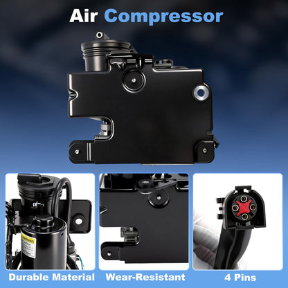 Motoforti Air Suspension Compressor Pump for Ford Expedition for Lincoln Navigator 2007-2018 7L1Z-5319-AE Air Ride Compressor Level Control with Bracket 949-202 7L1Z-5319-A