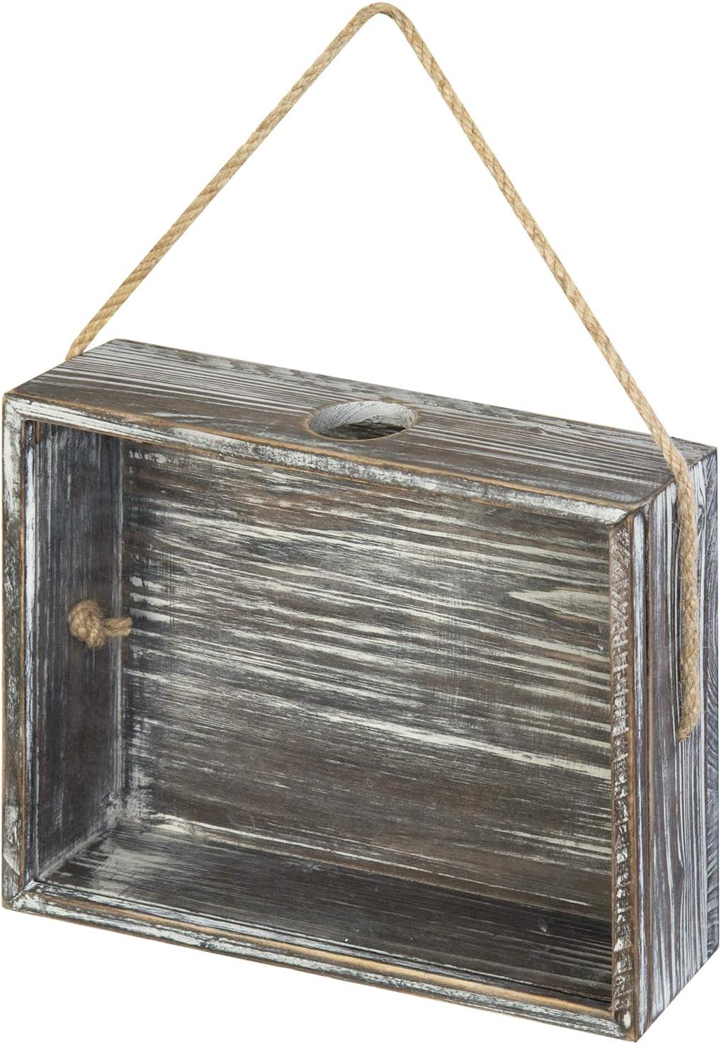 MyGift Wall Mounted Torched Wood Wine Cork Holder Decor, Beer Bottle Cap Holder, Decorative Shadow Box