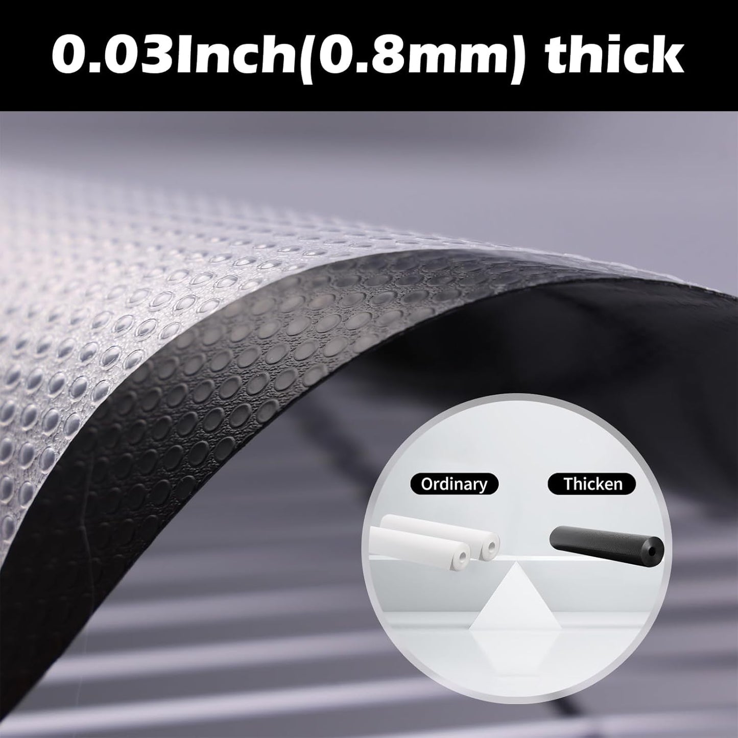 15-in 15" 196" Wide Thick Shelf Liner: Easy Cutting Black Waterproof Pantry Shelves Liner - Multi-Size W x L Small