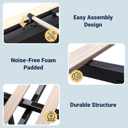 Allewie King Size Velvet Lift Up Storage Bed Frame, Vertical Channel Tufted Headboard, Hydrualic Underneath Storage, Upholstered Platform Bed, Wooden Slats Support, No Box Spring Needed, Cream