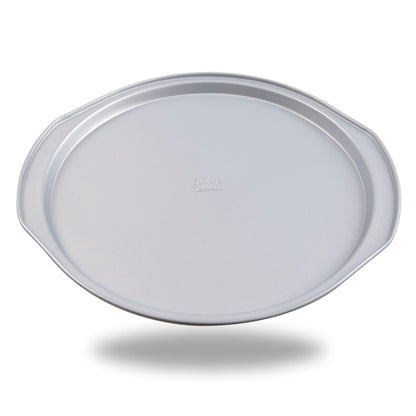 Baker's Secret 2pcs Pizza Pan for Oven 14", Baking Area 12", Aluminized Steel Pizza Baking Pan, 2 Layers Non-stick Coating Easy Release, Dishwasher Safe, Chemical Free No PFOA, PFAS, PFOS, and PTFE