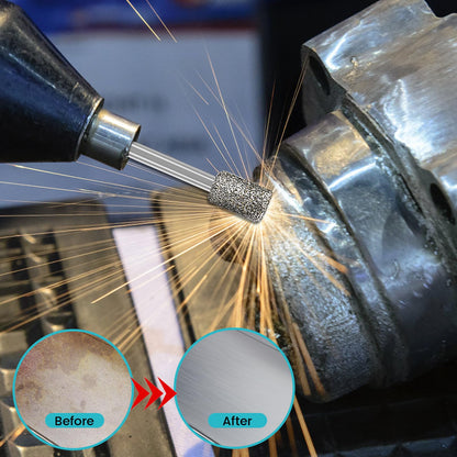Stone Carving Set Diamond Burr Bits Compatible with Dremel, 46Grit 150Grit 24PCS Polishing Kits Rotary Tools Accessories with 1/8'' Shank for Engraving, Grinding, Stone, Rocks, Jewelry, Ceramics