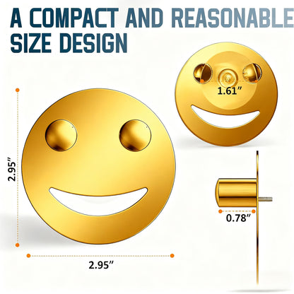 Yoshiky Stainless Steel Smiley Face Sponge Holder, Silver Sink Caddy Organizer Storage with Suction Cup for Kitchen, Kitchen Accessories Decor Scrubber-Gold