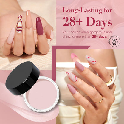 AZUREBEAUTY 31 Pcs Dip Powder Nail Kit 20 Colors Glitter Nude Brown Pink White Gray Dip Powder Liquid Set with Top/Base Coat Activator for French Nails Art Manicure DIY Salon Women Valentine's Gift