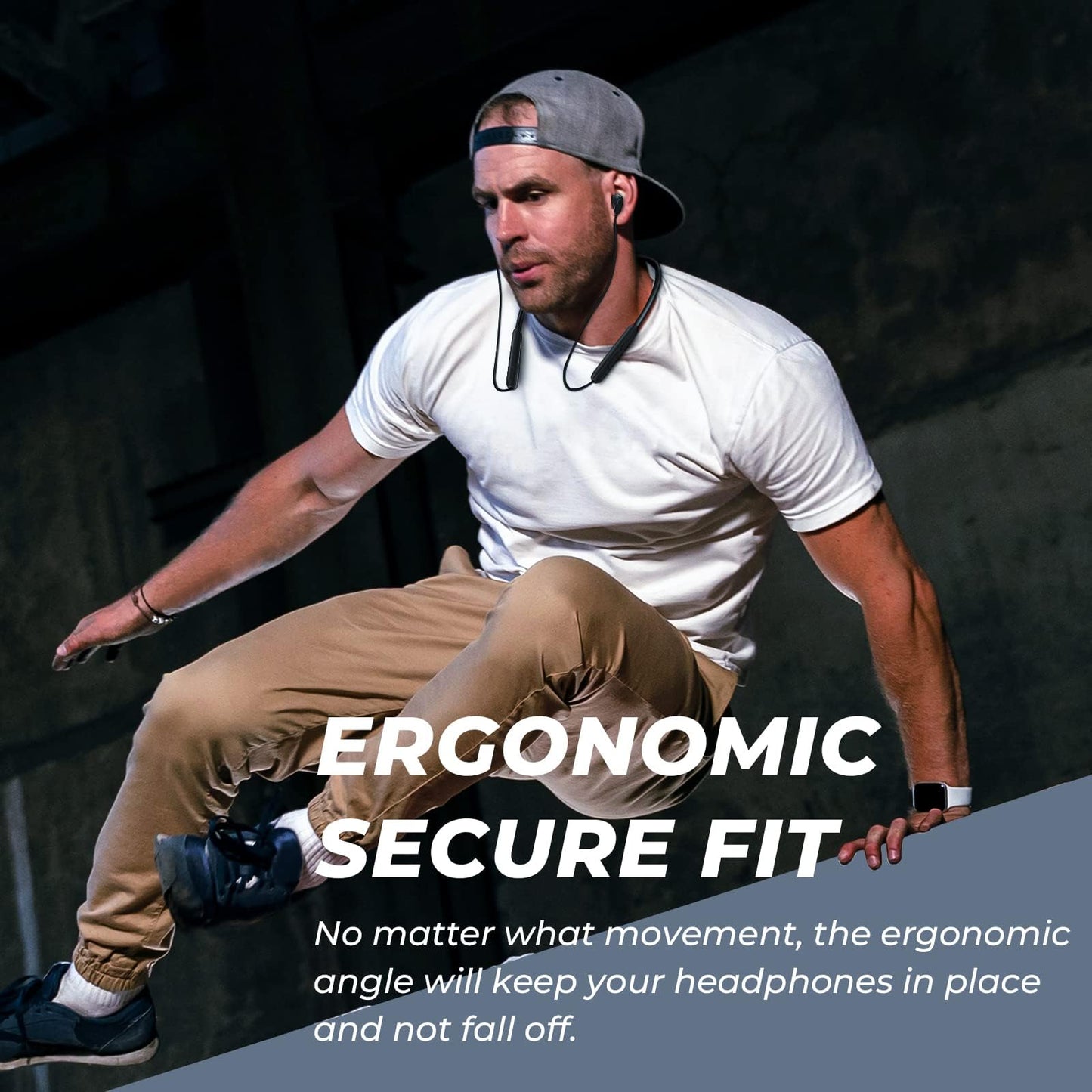 N18 Neckband Bluetooth Earbuds, Wireless Bluetooth 5.2 Headphones with Microphone, Ultra-Lightweight Comfort, IPX7 Waterproof, Deep Bass Strong Beat, 20H Playtime, Magnetic Earphones (Black)