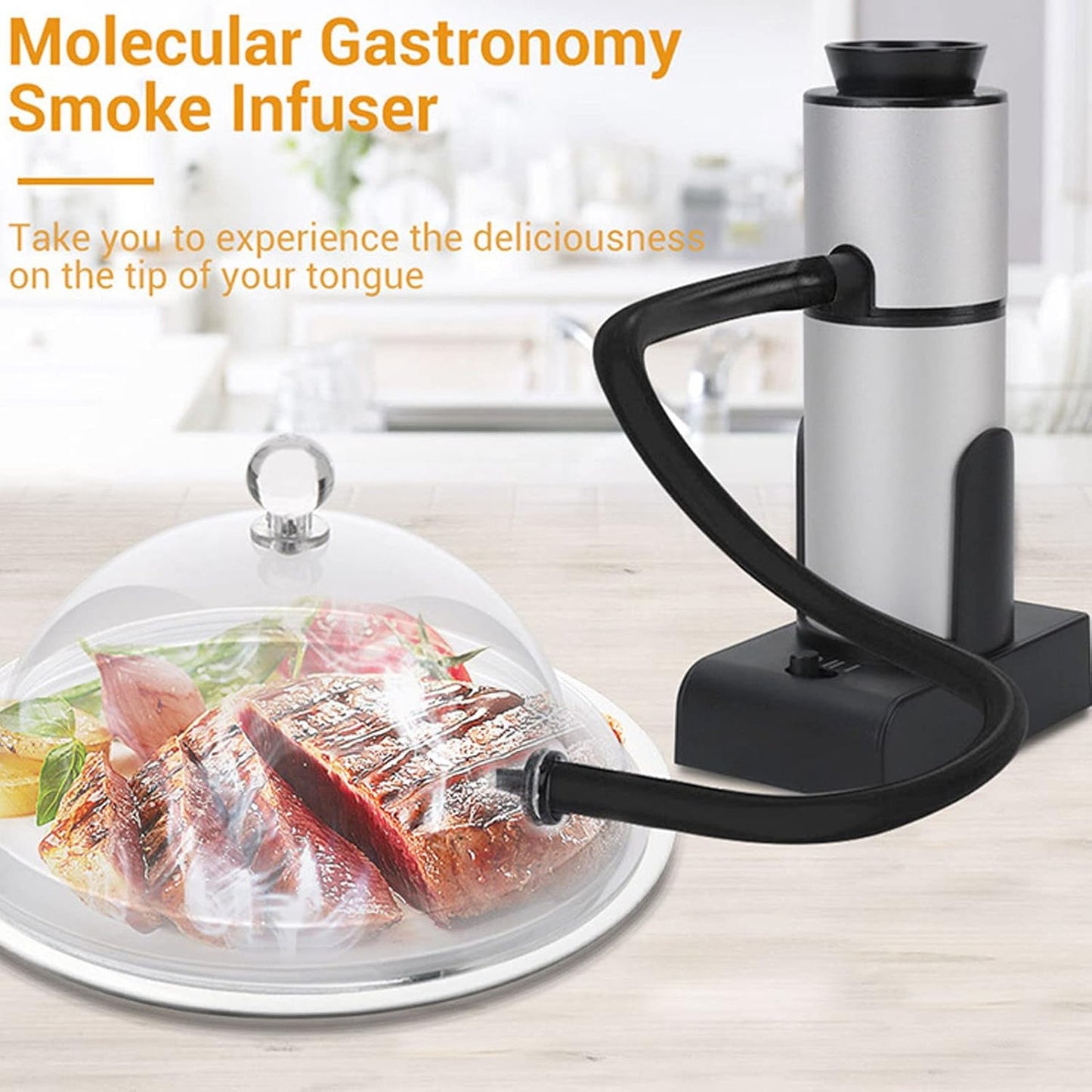 Portable Handheld Wood Smoke Infuser for Food Cooking, Adds Smoky Flavor for Outdoor Barbecue and Drinks