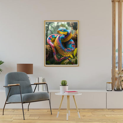 UPABLUNSO Diamond Painting Kits Painted Snake (12x16inch) Full Diamond Canvas DIY Sparkling Gemstone Art Painting, for Room Decor Home Decor Christmas Decor