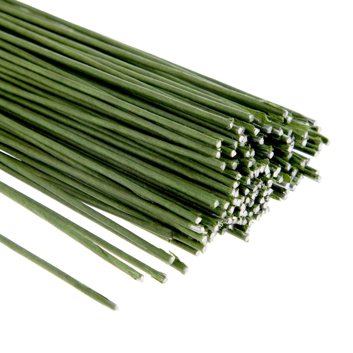 Bright Creations 16-Gauge Wire Stems - 140 Pack, 16 in, Green - Artificial Flower Stems for Boutonniere Supplies - Works with Floral Tape & Corsage Kit