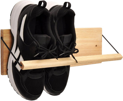 Spiretro Shoe Rack with Dowel, Wall Hanging Shoe Storage, Organize for Sneaker, Slipper, Boots in Entryway, Hallway