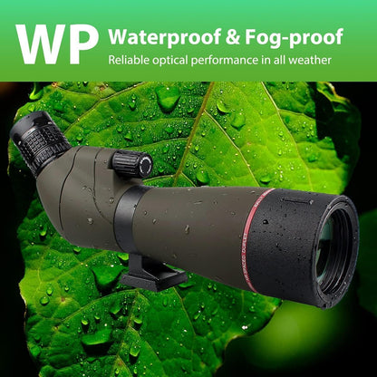 SVBONY SV13 Spotting Scope with SC002 WiFi Camera for Digiscoping, Waterproof & Fofproof, 20-60x80mm Long Range Spotter Scope for Wildlife Observation, Bird Watching