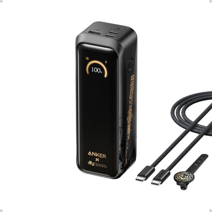 Anker Prime Power Bank Black Myth: Wukong Edition, 20,100mAh 3-Port Portable Charger with 220W, Two-Way Power, TSA-Approved, App Control, for MacBook, iPhone 17/16 Series, and More (Base Not Included)
