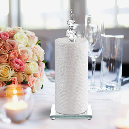 Crystal Paper Towel Holder, Bling Silver Paper Towel Roll Holder, Decor Standing Paper Towel Holder with Weighted Base, Paper Towel Dispenser for Kitchen Countertops Bathroom, Anti Slip(Square/Silver)