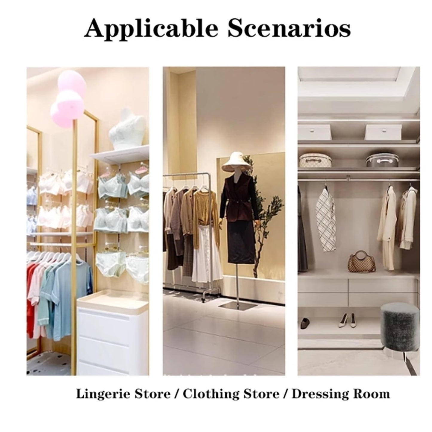 47.2in Underwear Display Stand, Clothing Store Boutiques Retail Lingerie Garment Rack, Metals, Commercial Shelves Clothes Rod, for Lingerie Socks Bra Panties Scarves(Gold,150 * 120cm)