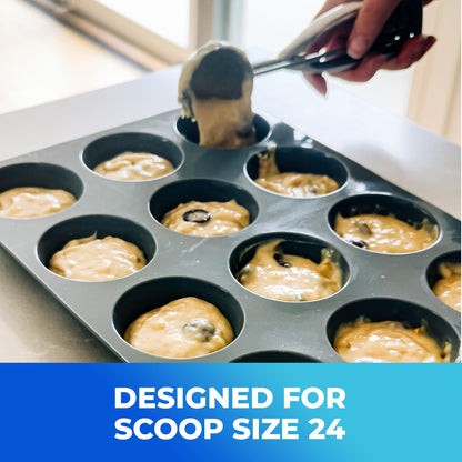 Jenaluca Silicone Cupcake & Muffin Pan for Baking - Set of TWO 12-cup pans, 12x9 Size, Non-stick, BPA Free, Dishwasher Safe - no cupcake liner needed