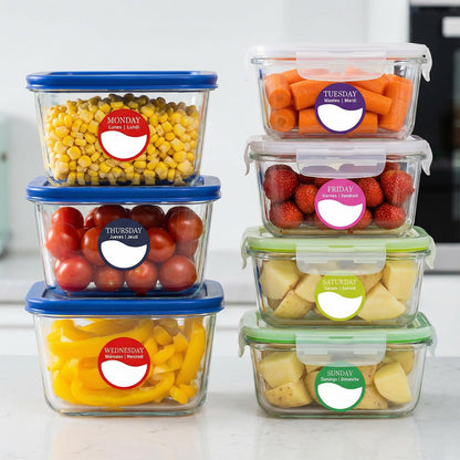 Ckhoid 7000PCS Day of The Week Stickers Removable Day Dots Food Labels (Monday-Sunday) Self Adhesive Weekly Date Labels for for Food Container Kitchen Freezer Restaurant Expiration Date Supplies