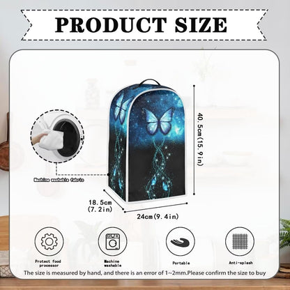 Blue Butterfly Print Blender Dust Cover, Kitchen Appliance Cover for Stand Mixer, Keep Your Kitchen Clean