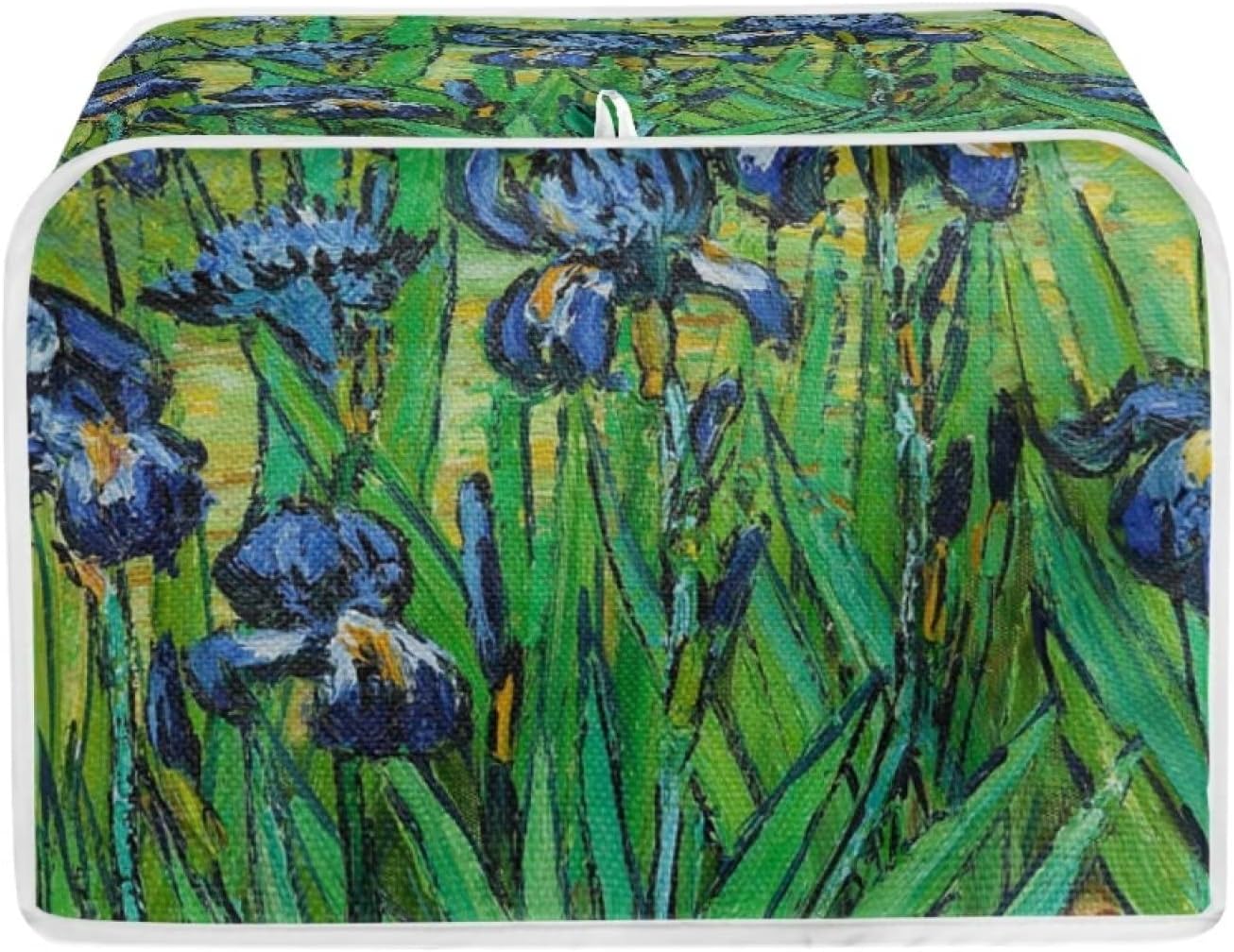 DISNIMO Irises Van Gogh Polyester Toaster Cover, 2 Slice, Kitchen Small Appliance Dust & Fingerprint Protection