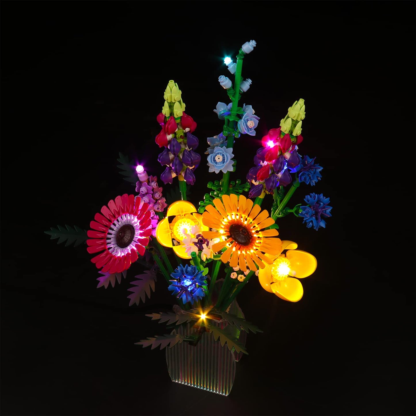 ZOVESY LED Light Kit for Lego Wildflower Bouquet 10313 Artificial Flowers with Poppies and Lavender, Decoration Lights Valentines Day Gift (Lights Only, No Lego Models)